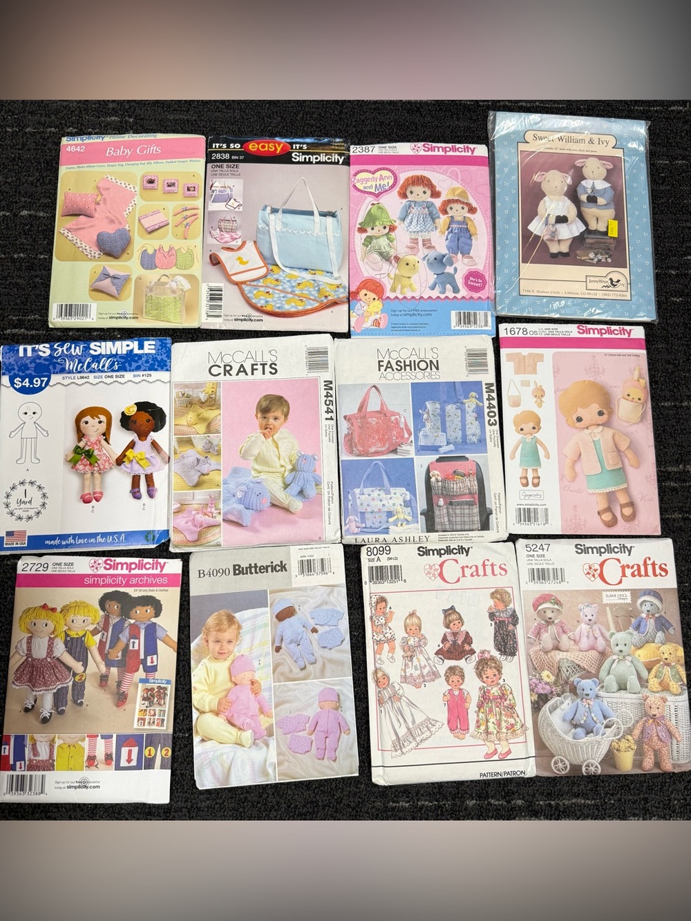 12 Sewing Craft Patterns Simplicity Butterick